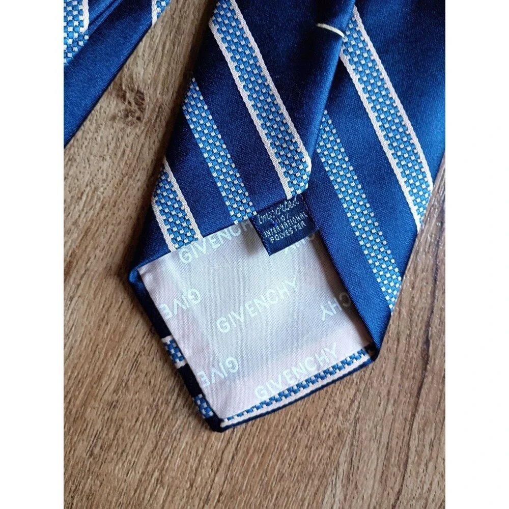 Vintage Givenchy Gentlemen Paris Tie Blue Stripe